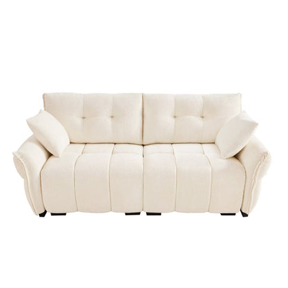 Canapé moderne en chenille, structure en bois massif avec coussin haute élasticité