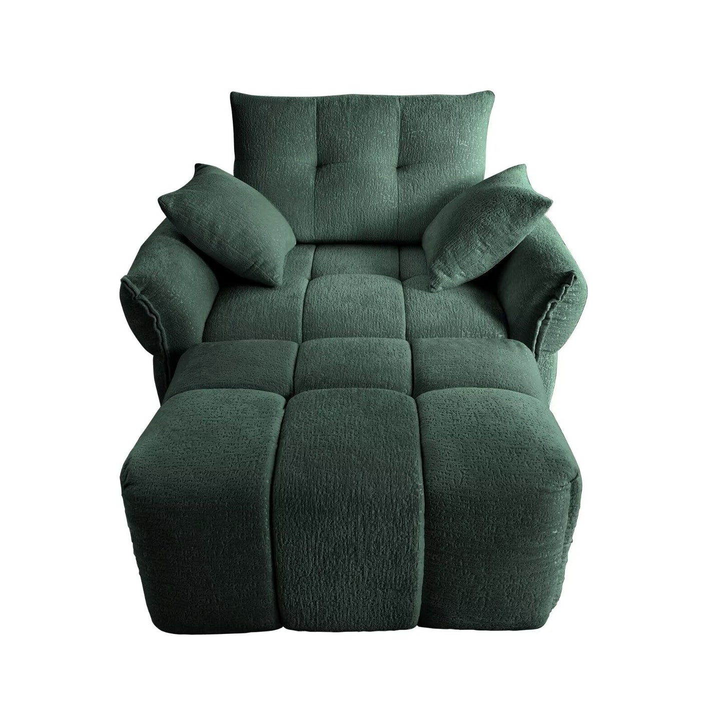 Canapé moderne en chenille, structure en bois massif avec coussin haute élasticité