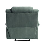 Fauteuil inclinable manuel moderne en velours côtelé, chaise longue inclinable réglable avec accoudoirs larges