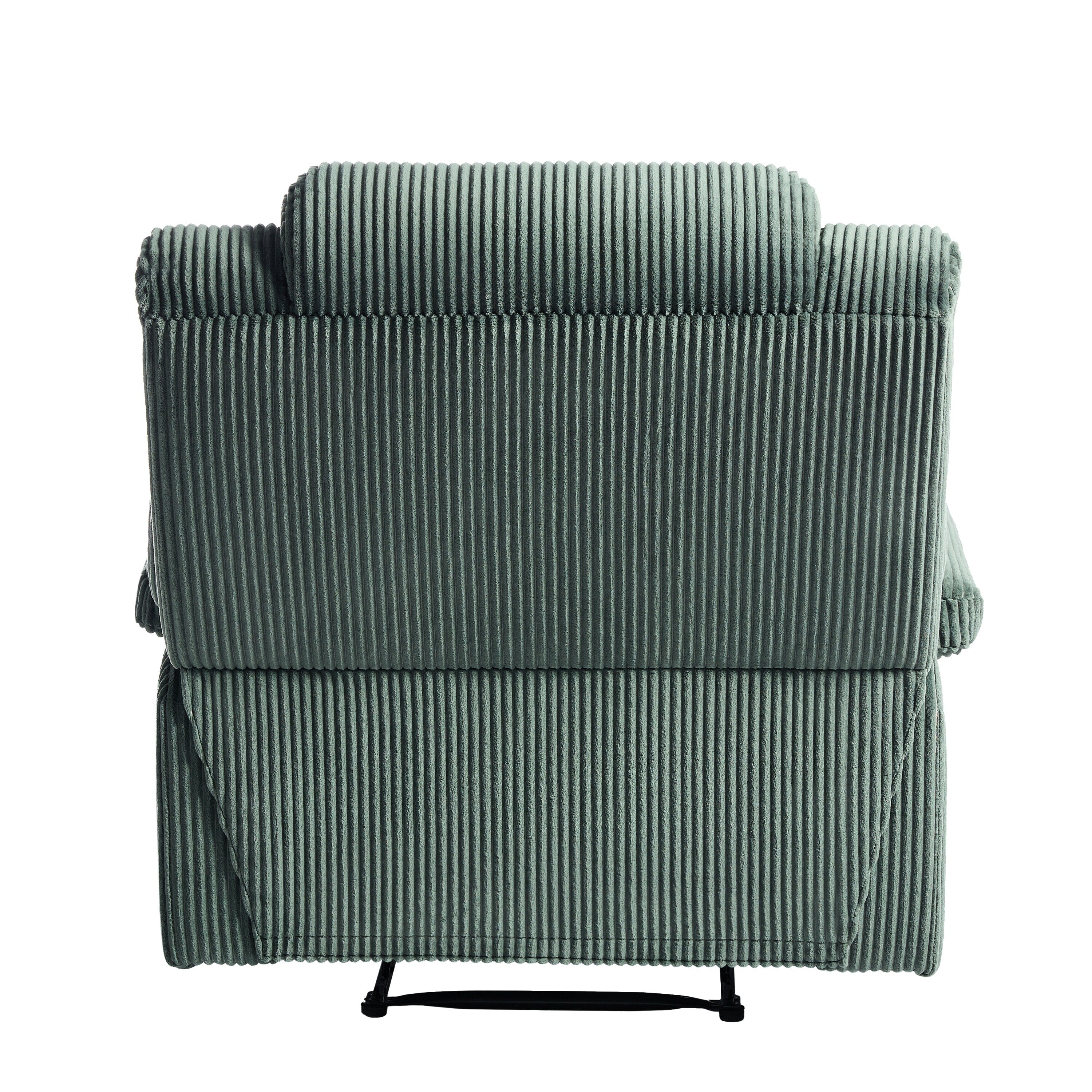Fauteuil inclinable manuel moderne en velours côtelé, chaise longue inclinable réglable avec accoudoirs larges