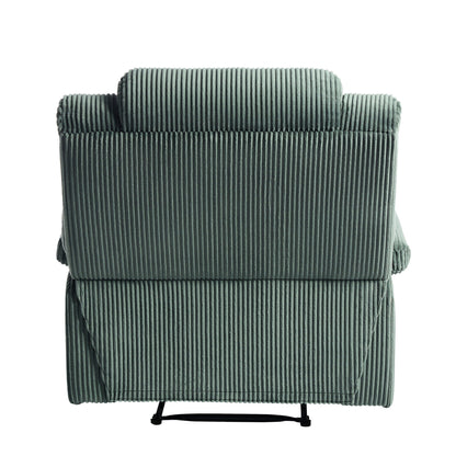 Fauteuil inclinable manuel moderne en velours côtelé, chaise longue inclinable réglable avec accoudoirs larges