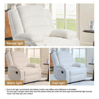 Fauteuil inclinable manuel moderne en velours côtelé, chaise longue inclinable réglable avec accoudoirs larges
