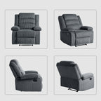 Fauteuil inclinable manuel moderne en velours côtelé, chaise longue inclinable réglable avec accoudoirs larges