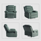 Fauteuil inclinable manuel moderne en velours côtelé, chaise longue inclinable réglable avec accoudoirs larges
