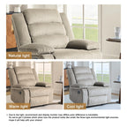 Fauteuil inclinable manuel moderne en velours côtelé, chaise longue inclinable réglable avec accoudoirs larges