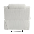 Fauteuil inclinable manuel moderne en velours côtelé, chaise longue inclinable réglable avec accoudoirs larges