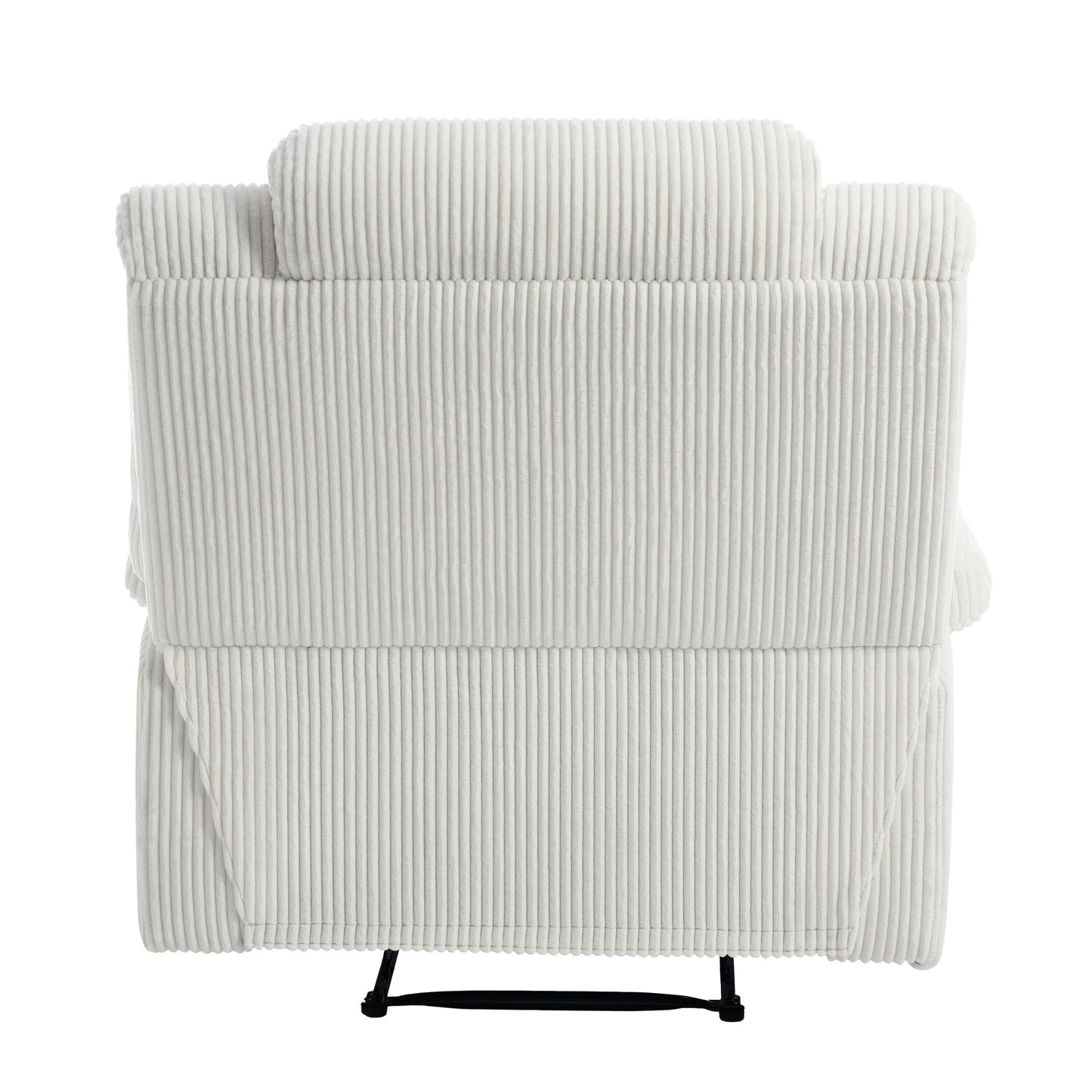 Fauteuil inclinable manuel moderne en velours côtelé, chaise longue inclinable réglable avec accoudoirs larges