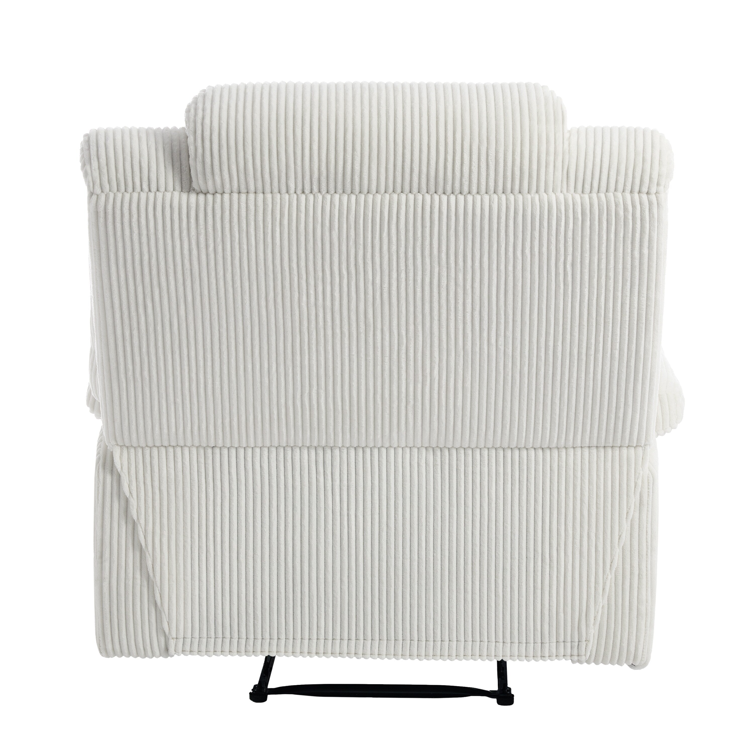 Fauteuil inclinable manuel moderne en velours côtelé, chaise longue inclinable réglable avec accoudoirs larges