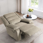 Fauteuil inclinable manuel moderne en velours côtelé, chaise longue inclinable réglable avec accoudoirs larges