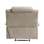Fauteuil inclinable manuel moderne en velours côtelé, chaise longue inclinable réglable avec accoudoirs larges
