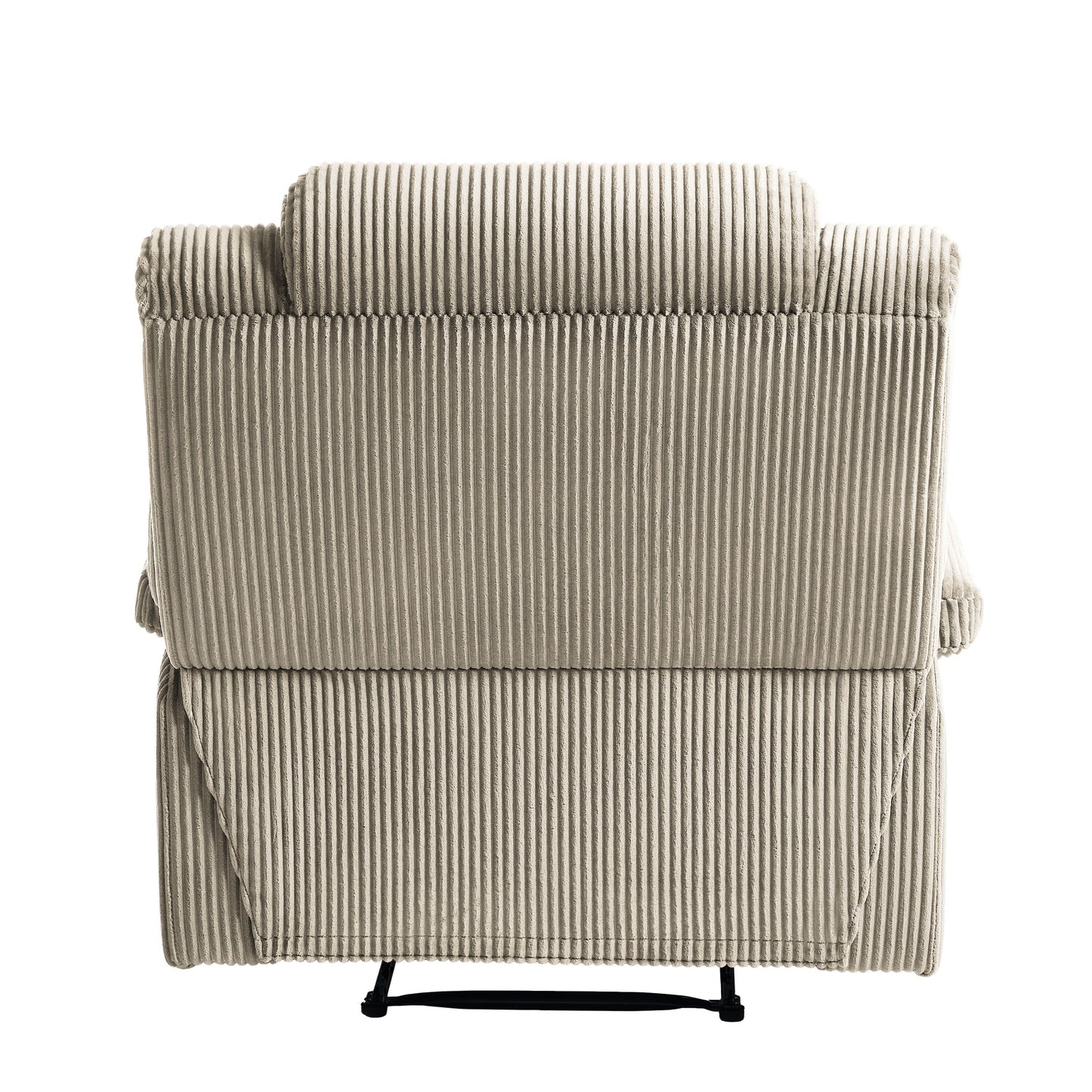 Fauteuil inclinable manuel moderne en velours côtelé, chaise longue inclinable réglable avec accoudoirs larges