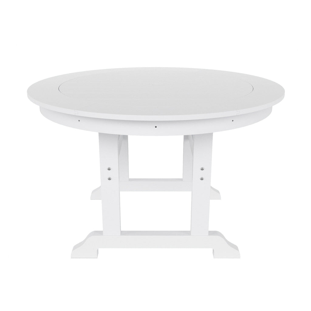 Ensemble de salle à manger d'extérieur Polytrends Shoreside, 5 pièces, carré, en polyester, respectueux de l'environnement, toutes saisons, avec fauteuils