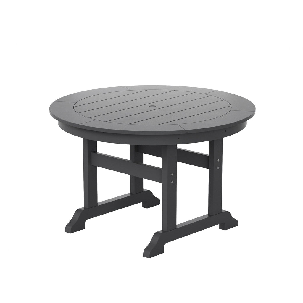 Ensemble de salle à manger d'extérieur Polytrends Shoreside, 5 pièces, carré, en polyester, respectueux de l'environnement, toutes saisons, avec fauteuils