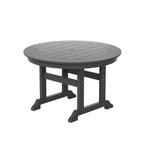 Ensemble de salle à manger d'extérieur Polytrends Shoreside, 5 pièces, carré, en polyester, respectueux de l'environnement, toutes saisons, avec fauteuils