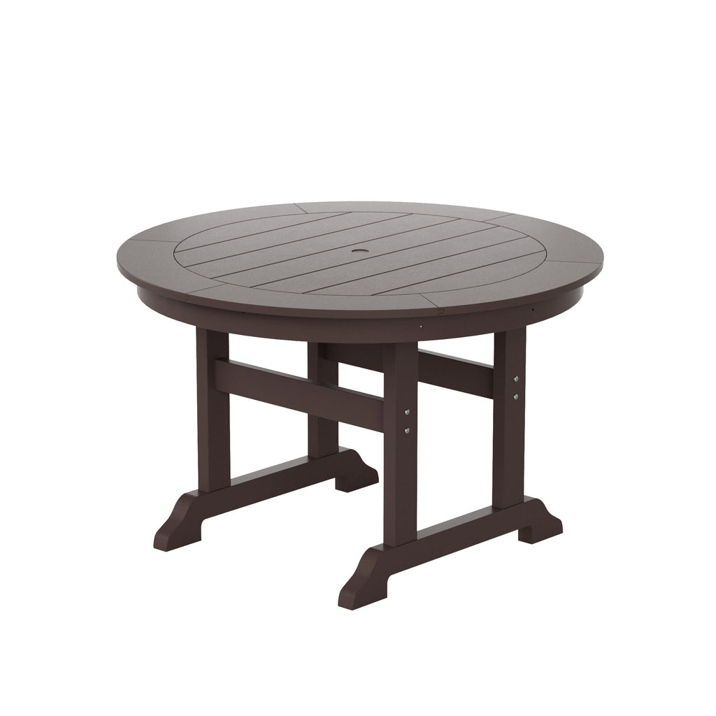Ensemble de salle à manger d'extérieur Polytrends Shoreside, 5 pièces, carré, en polyester, respectueux de l'environnement, toutes saisons, avec fauteuils