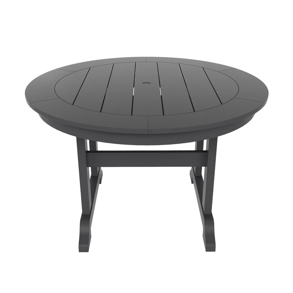 Ensemble de salle à manger d'extérieur Polytrends Shoreside, 5 pièces, carré, en polyester, respectueux de l'environnement, toutes saisons, avec fauteuils