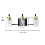 Luminaire de vanité moderne avec abat-jour cylindrique en verre