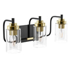 Luminaire de vanité moderne avec abat-jour cylindrique en verre