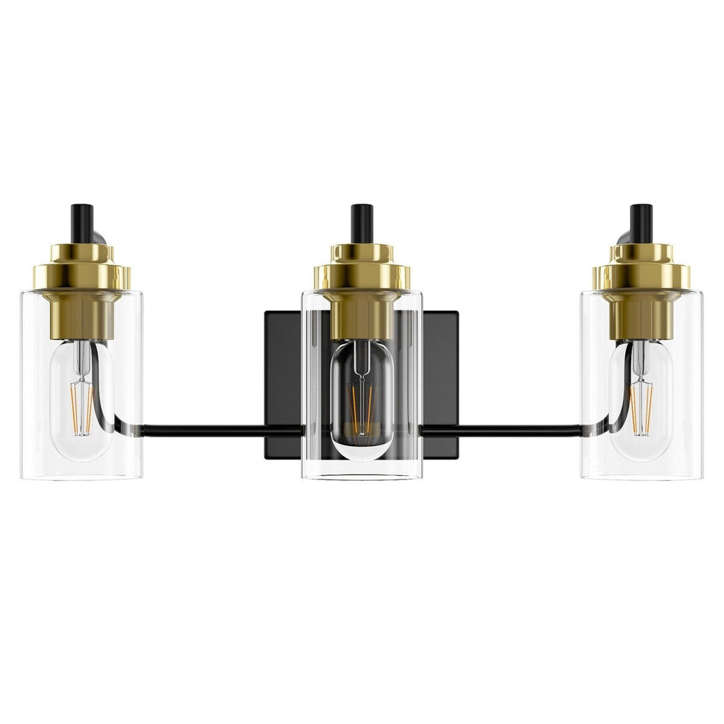 Luminaire de vanité moderne avec abat-jour cylindrique en verre