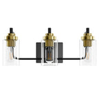Luminaire de vanité moderne avec abat-jour cylindrique en verre