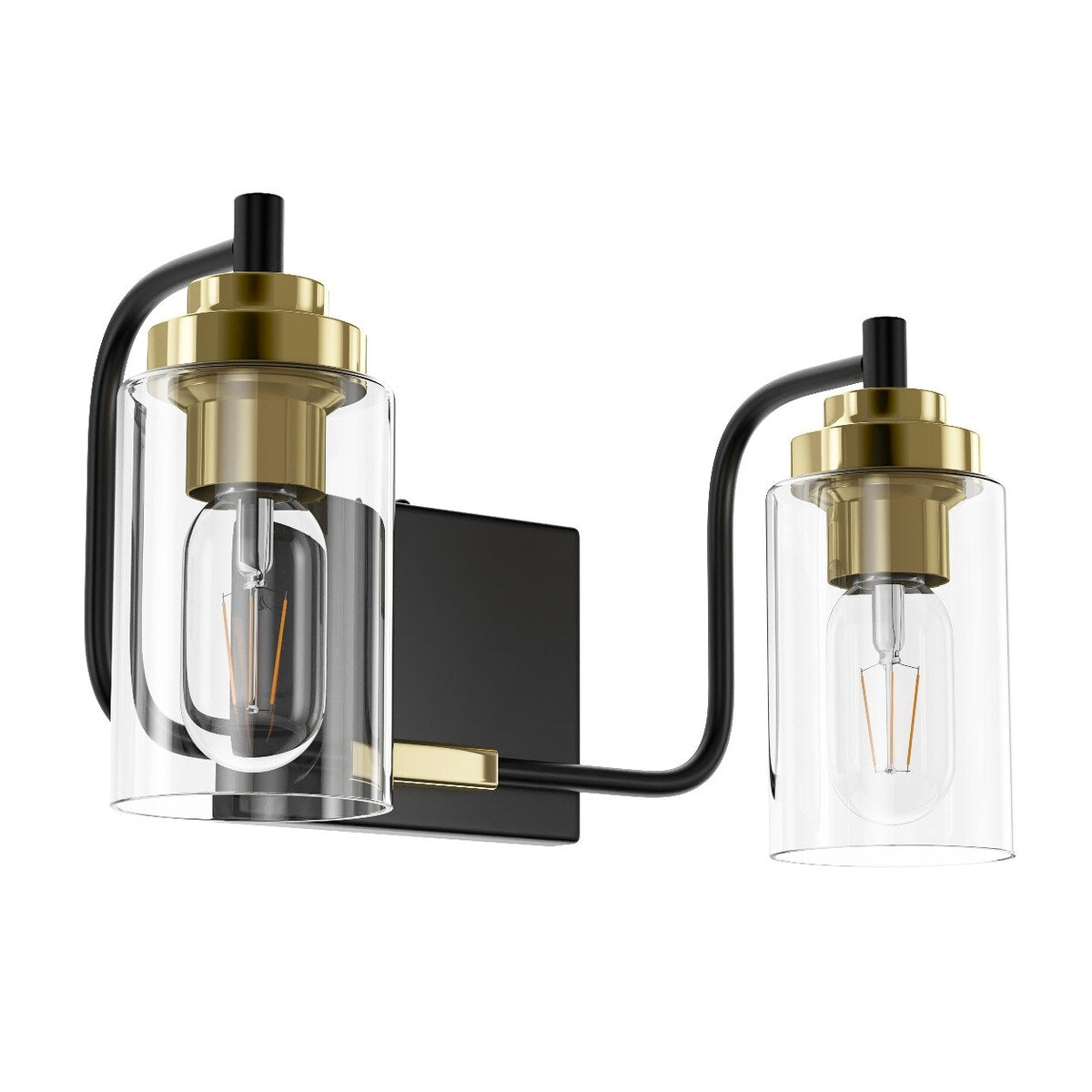 Luminaire de vanité moderne avec abat-jour cylindrique en verre