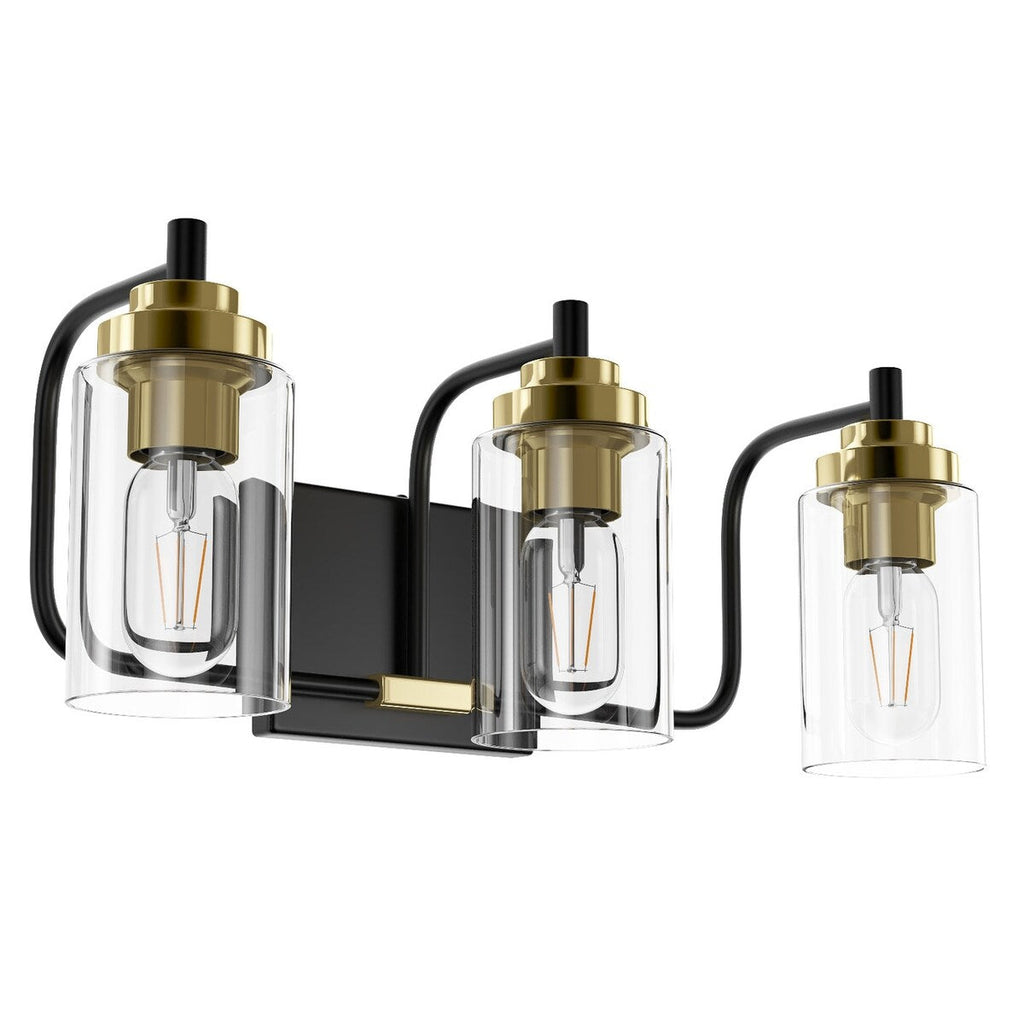 Luminaire de vanité moderne avec abat-jour cylindrique en verre