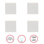 Applique murale LED moderne et étanche en aluminium avec faisceau réglable, 10 W, 4 000 K, blanc froid, pour intérieur et extérieur