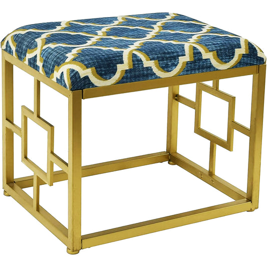 Pouf moderne rembourré en tissu avec rembourrage en mousse, 20 po de large