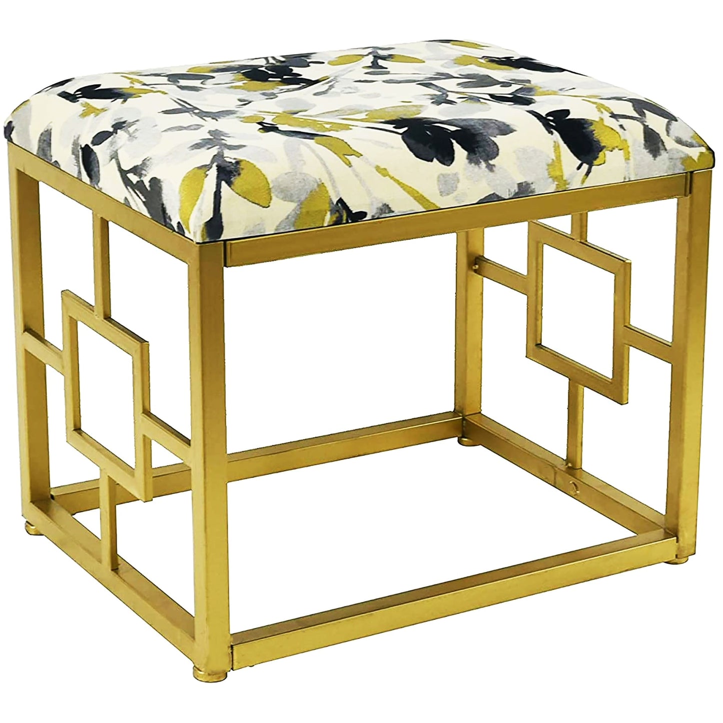 Pouf moderne rembourré en tissu avec rembourrage en mousse, 20 po de large