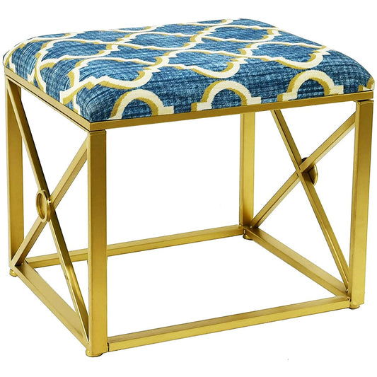 Pouf moderne rembourré en tissu avec rembourrage en mousse, 22 po de large