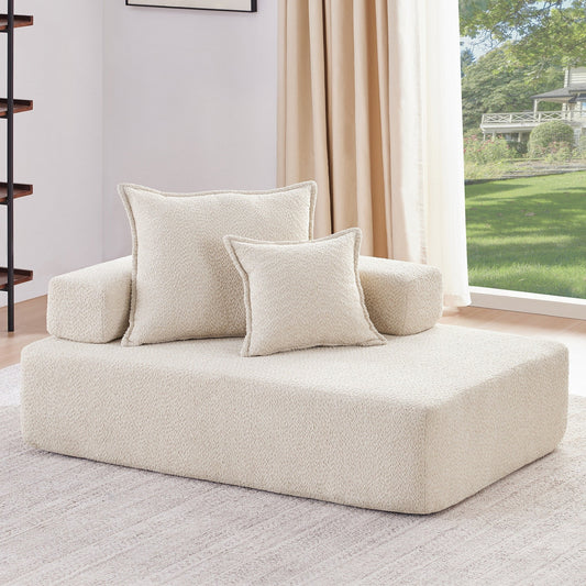 Canapé de sol moderne convertible compressé, cadre de salon pour canapé modulaire sectionnel surdimensionné en forme de U