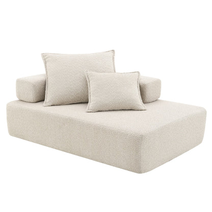 Canapé de sol moderne convertible compressé, cadre de salon pour canapé modulaire sectionnel surdimensionné en forme de U