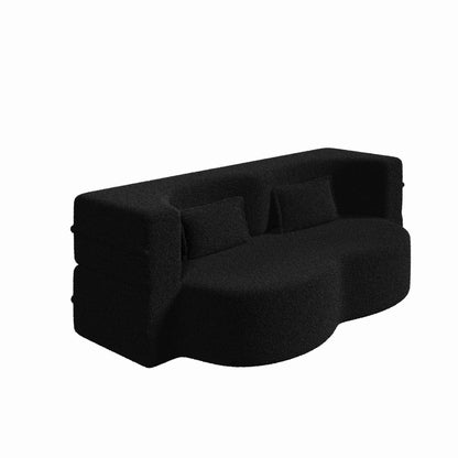 Canapé-lit moderne avec 2 oreillers et rembourrage en mousse