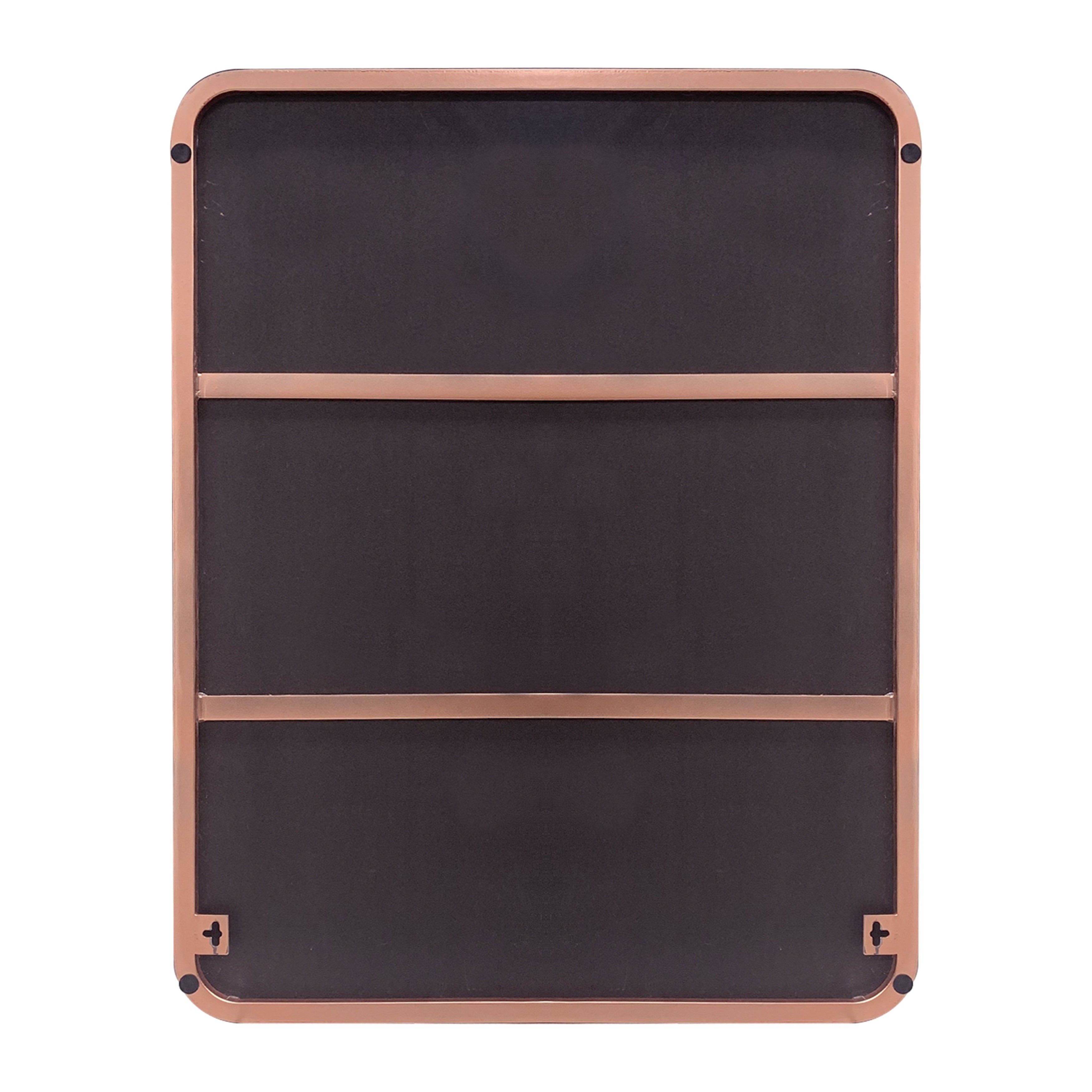 Miroir mural de salle de bain avec coin arrondi (1 pièce)