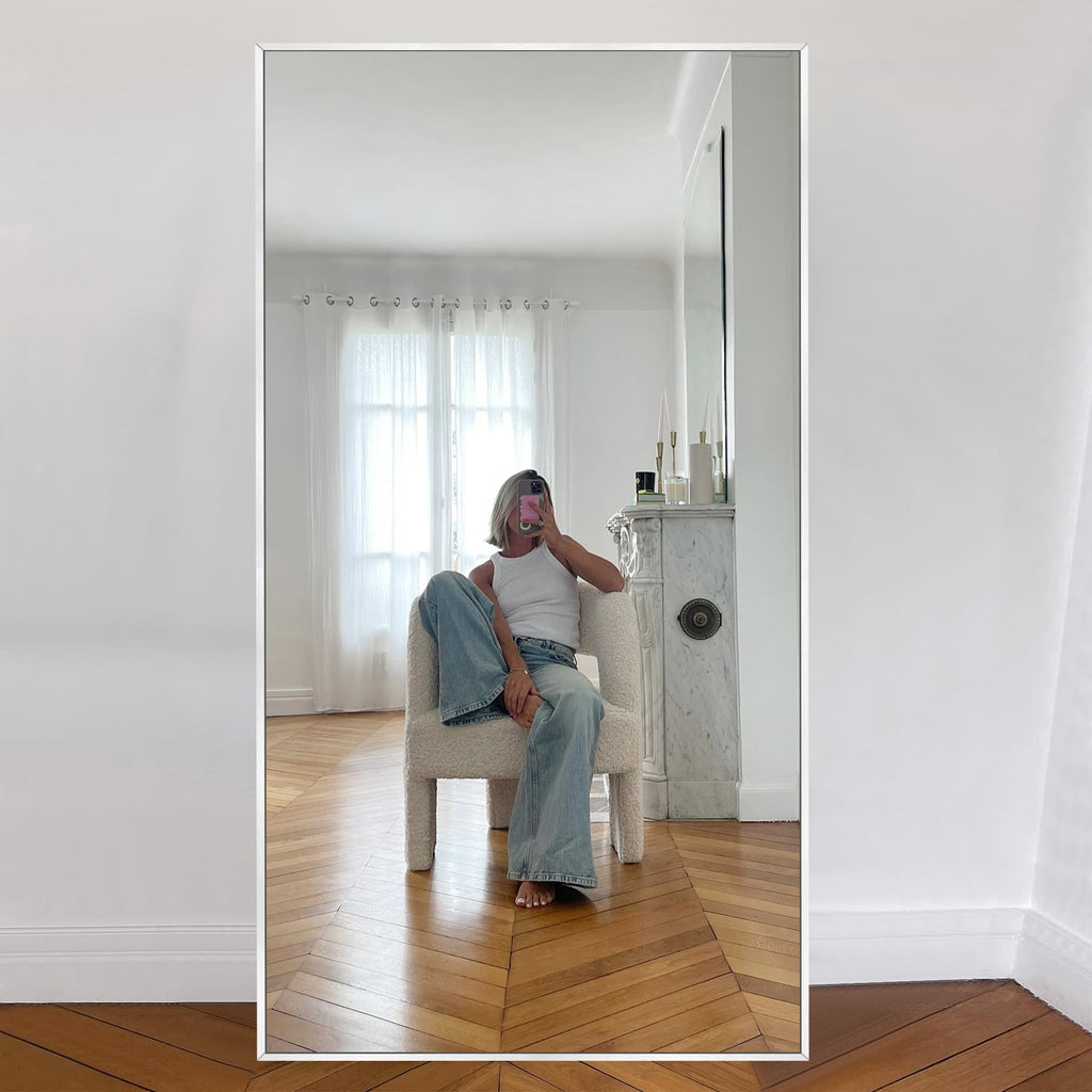 Miroir de sol moderne pleine longueur Miroir autoportant