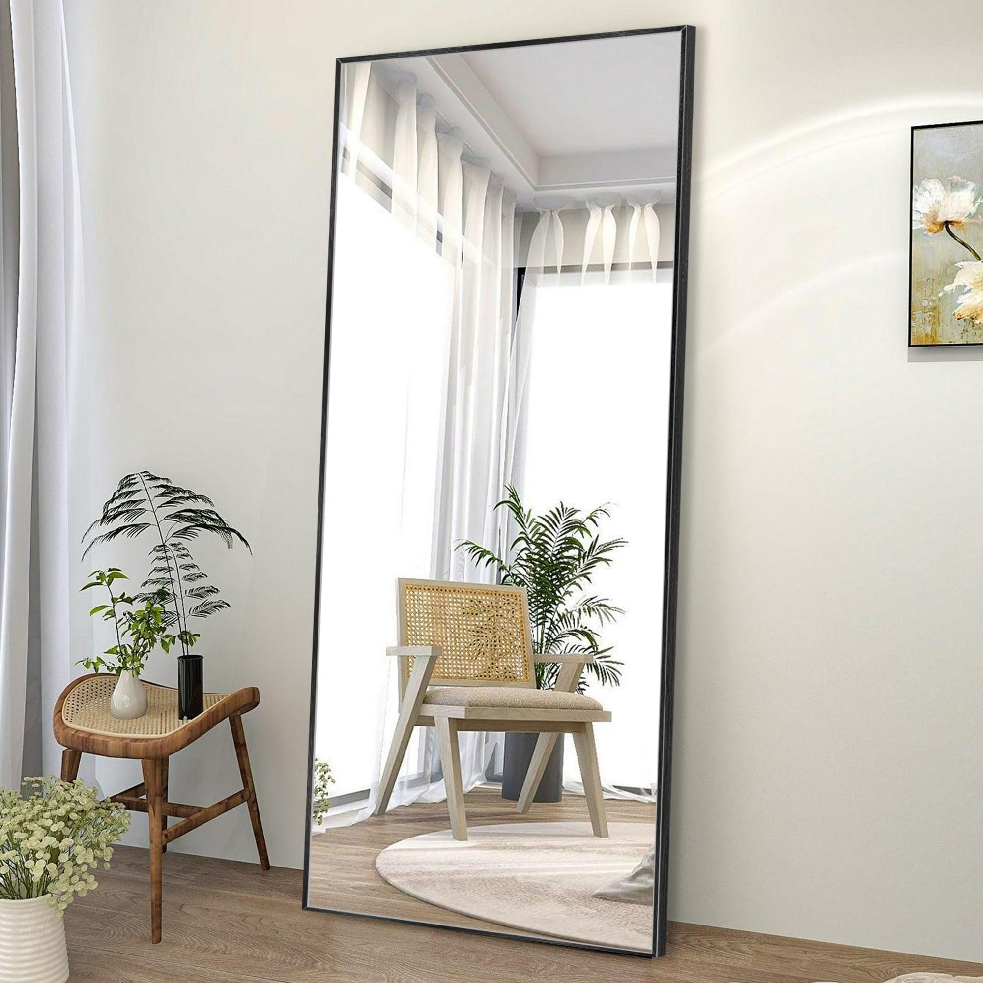 Miroir de sol moderne pleine longueur Miroir autoportant