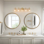 Applique murale moderne en verre à 3 lumières pour salle de bain