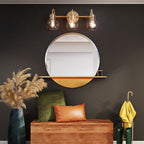 Applique murale moderne en verre à 3 lumières pour salle de bain