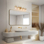 Applique murale moderne en verre à 3 lumières pour salle de bain