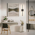 Applique murale de salle de bain à 1 lumière, linéaire et moderne, à intensité variable, à DEL intégrée, de 23,6 po
