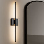 Applique murale de salle de bain à 1 lumière, linéaire et moderne, à intensité variable, à DEL intégrée, de 23,6 po
