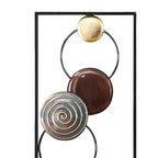 Décoration murale moderne en métal doré et marron (lot de 2)