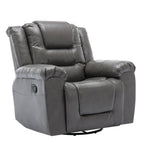 Fauteuil inclinable pivotant manuel pour home cinéma moderne, fauteuil à bascule simple avec accoudoirs larges et coussins imperméables