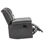 Fauteuil inclinable pivotant manuel pour home cinéma moderne, fauteuil à bascule simple avec accoudoirs larges et coussins imperméables