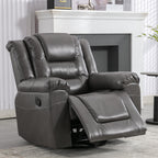 Fauteuil inclinable pivotant manuel pour home cinéma moderne, fauteuil à bascule simple avec accoudoirs larges et coussins imperméables