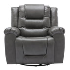 Fauteuil inclinable pivotant manuel pour home cinéma moderne, fauteuil à bascule simple avec accoudoirs larges et coussins imperméables