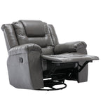 Fauteuil inclinable pivotant manuel pour home cinéma moderne, fauteuil à bascule simple avec accoudoirs larges et coussins imperméables