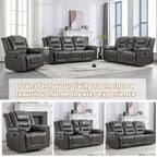 Fauteuil inclinable pivotant manuel pour home cinéma moderne, fauteuil à bascule simple avec accoudoirs larges et coussins imperméables