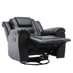 Fauteuil inclinable pivotant manuel pour home cinéma moderne, fauteuil à bascule simple avec accoudoirs larges et coussins imperméables