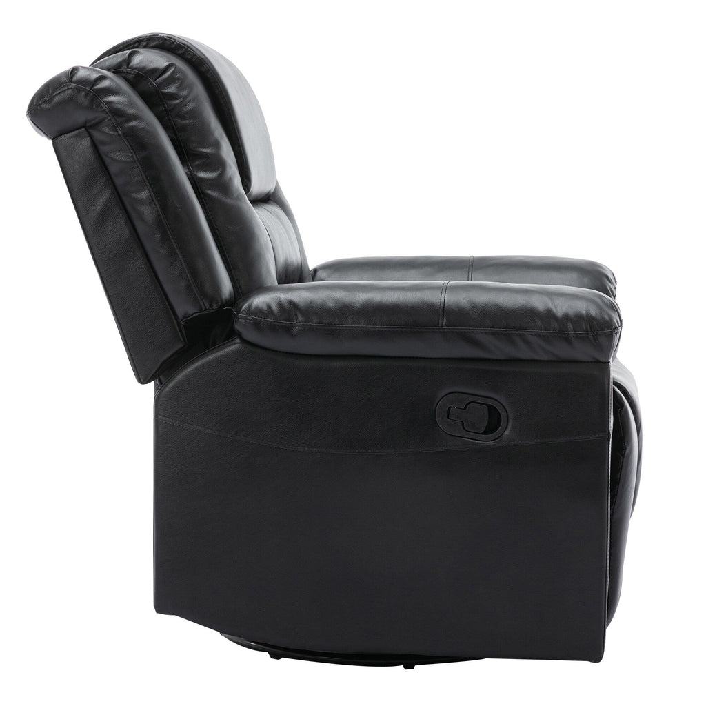 Fauteuil inclinable pivotant manuel pour home cinéma moderne, fauteuil à bascule simple avec accoudoirs larges et coussins imperméables